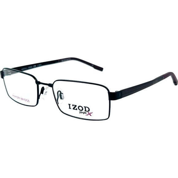 Izod Performx 3804 Mens Memory Metal Eyeglass Frame Black Matt 49-16